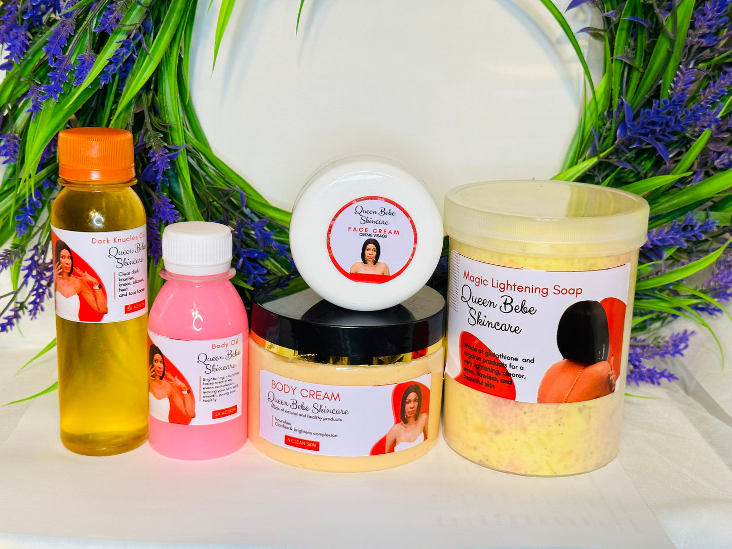 Queen Bebe Skincare Body Oil Set.