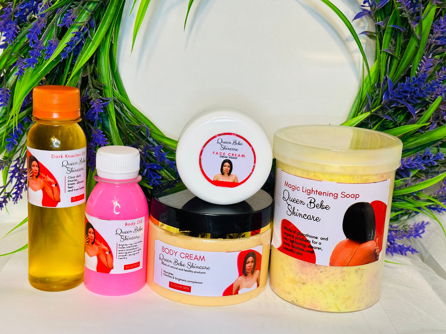 Queen Bebe Skincare Body Oil Set.