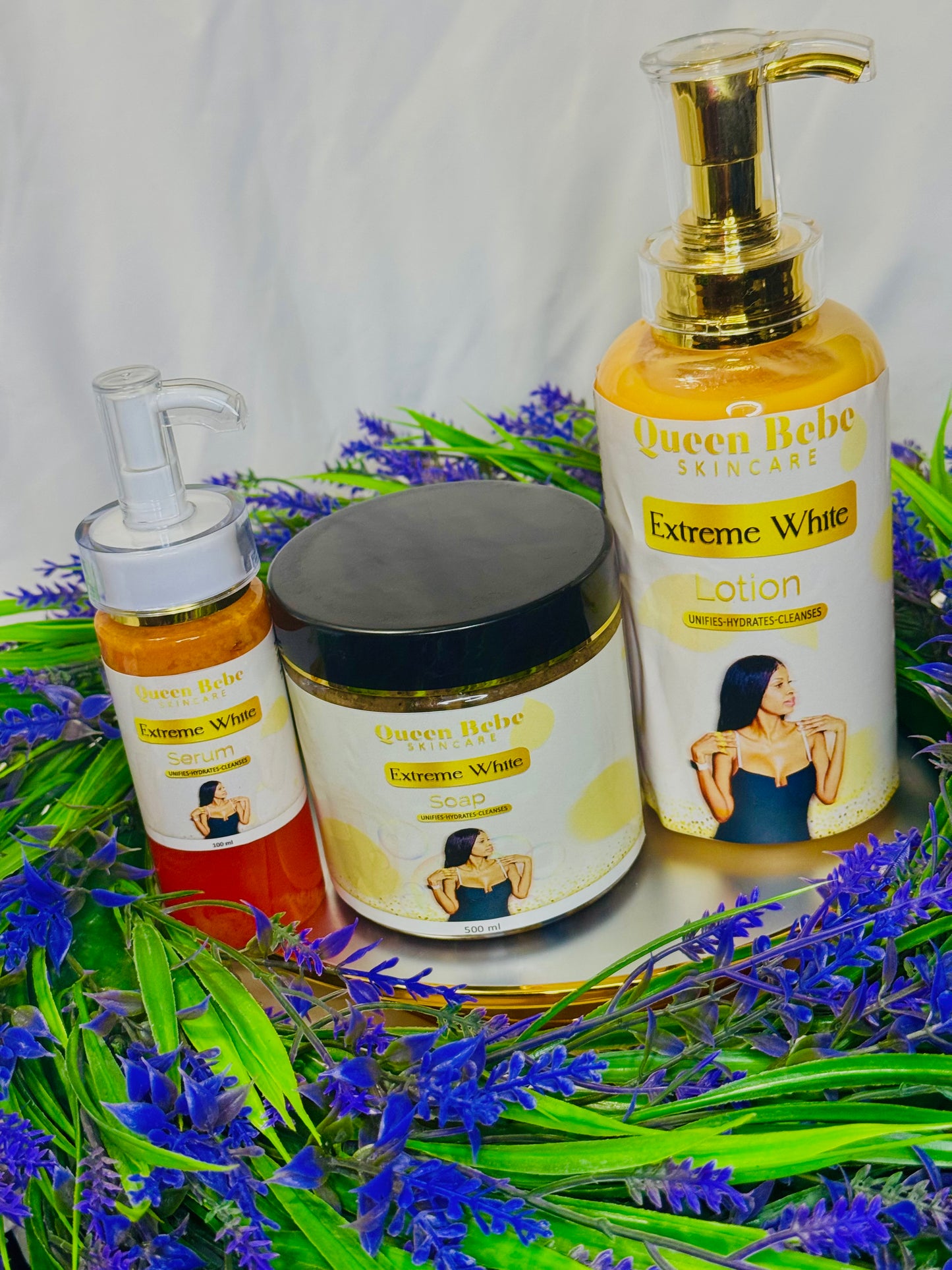 Queen Extreme White Set, 1 lotion, 1serum, 1 soap