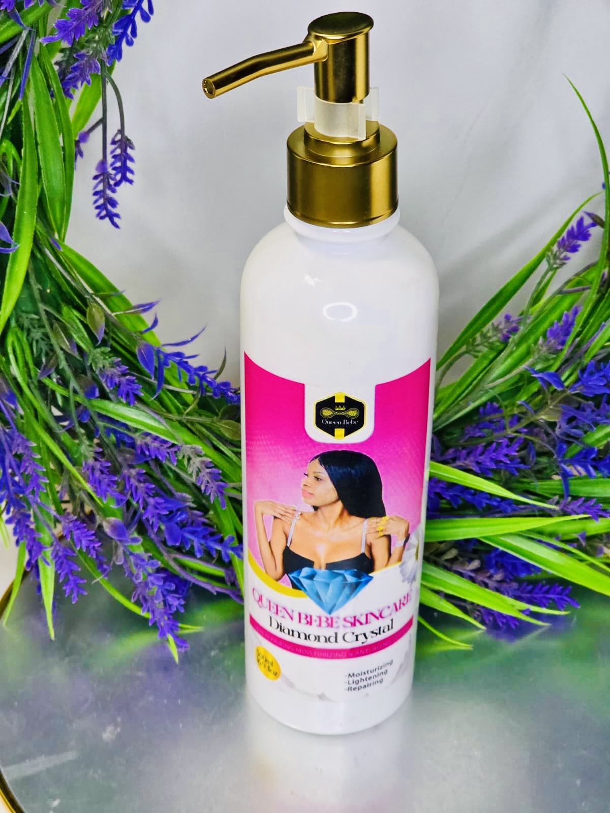 Queen Bebe Skincare                         Diamond Crystal Skin Repairing &Anti Aging Lightening Lotion