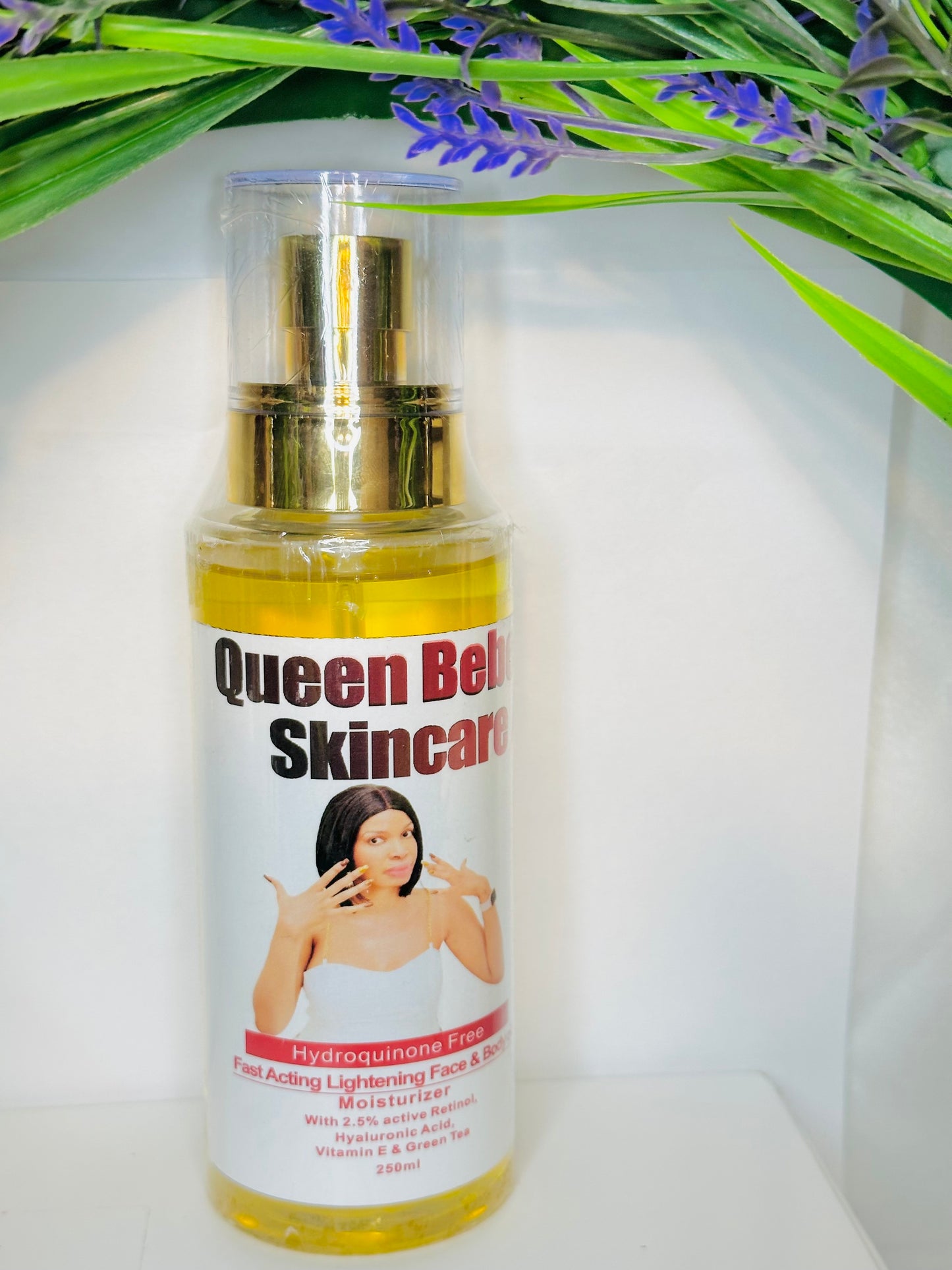 Queen Bebe Skincare 
Fast Acting Lightening Face & Body Oil Moisturizer