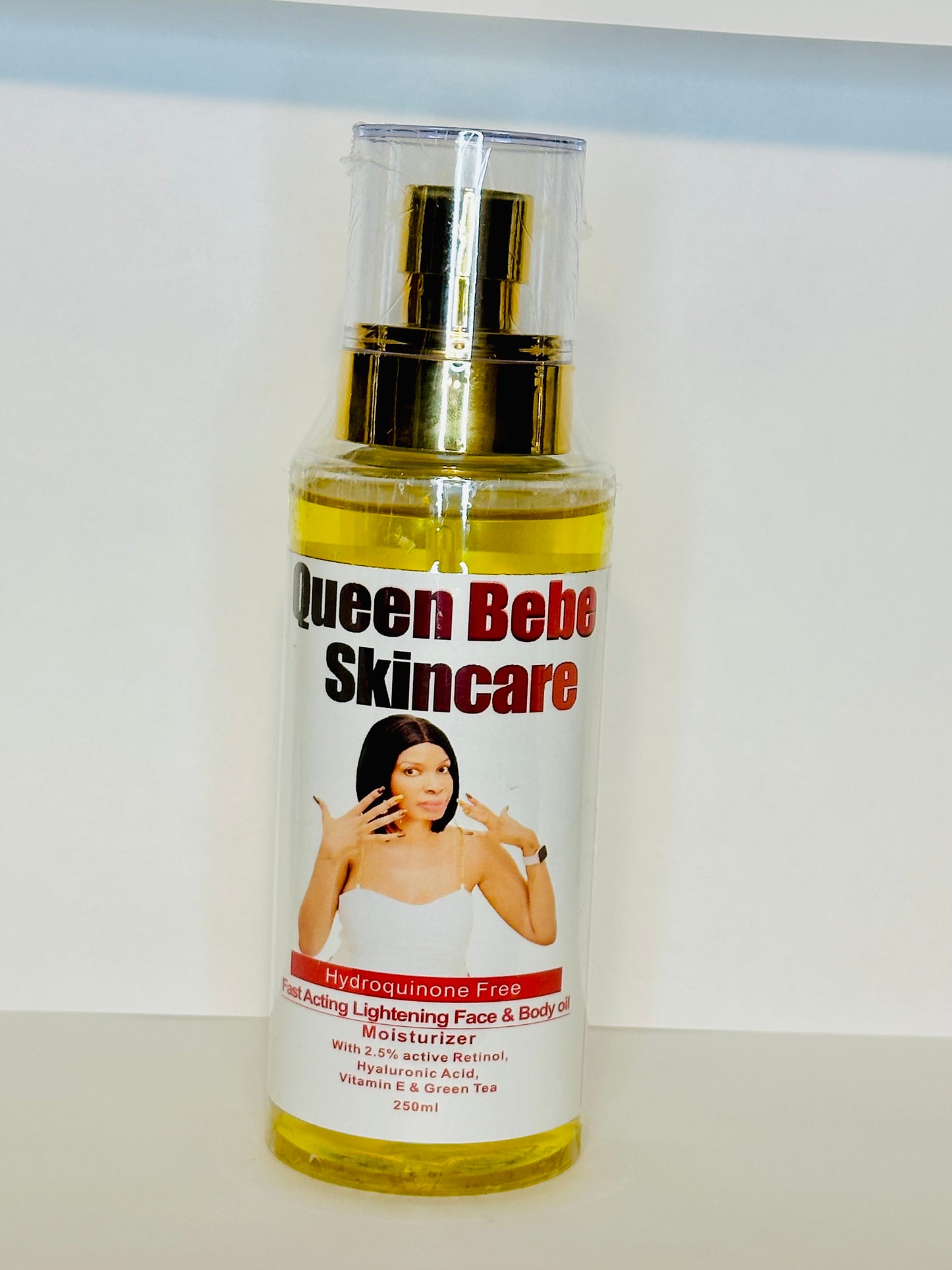 Queen Bebe Skincare 
Fast Acting Lightening Face & Body Oil Moisturizer