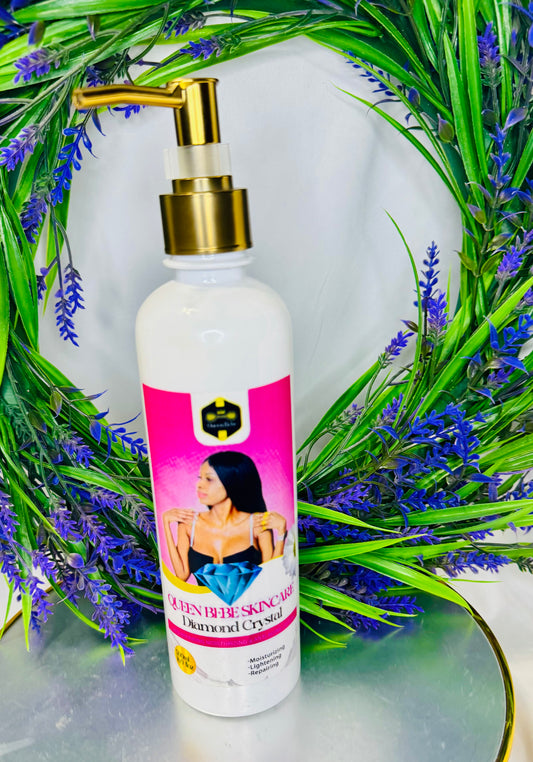 Queen Bebe Skincare                         Diamond Crystal Skin Repairing &Anti Aging Lightening Lotion