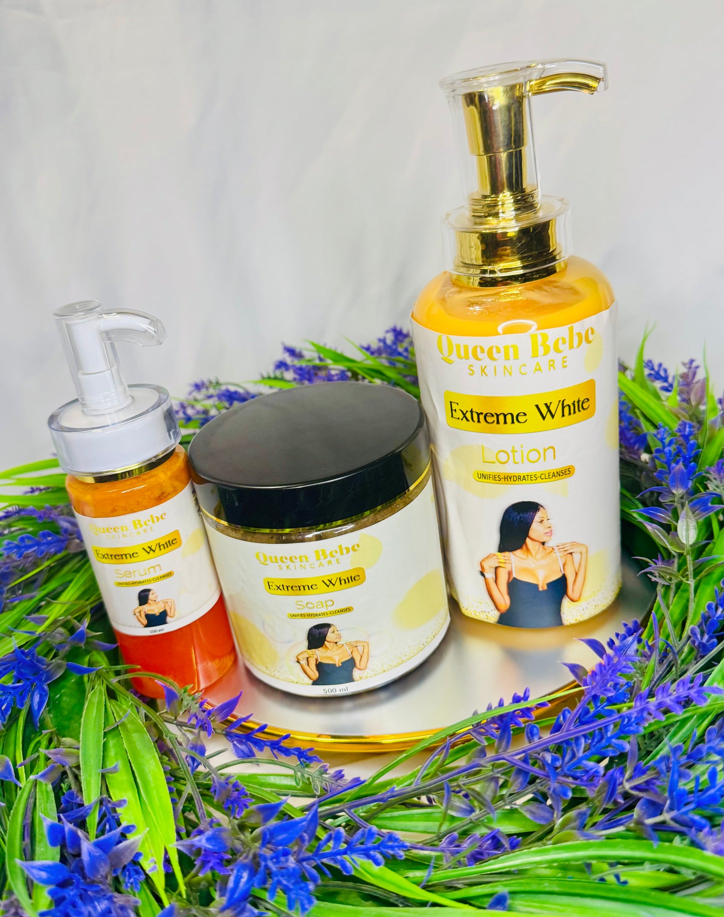 Queen Extreme White Set, 1 lotion, 1serum, 1 soap